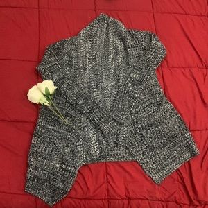Cozy knit black and white cardigan